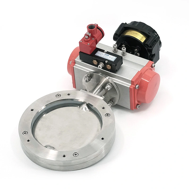 Sanitary 316 Pneumatic Wafer Butterfly Valve